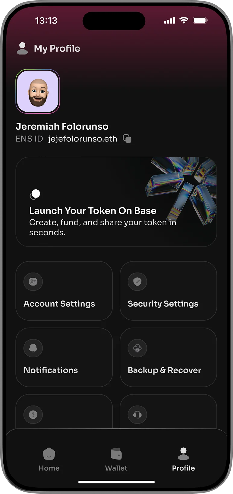 Dacryp onboarding screen